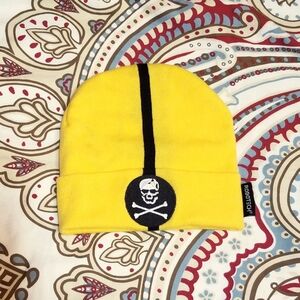 Robotech Unisex Beanie OS Yellow Black Stripe Skull Logo Anime New **CLEARANCE**